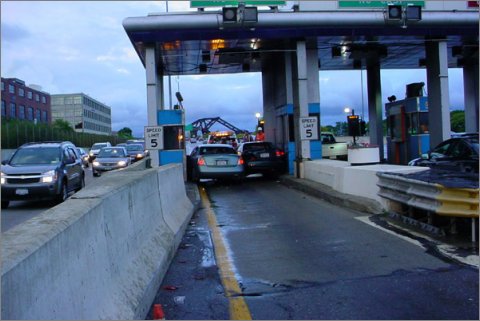 new york toll booth accident